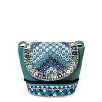 East Mirror Embroidered Cross Body Bag TURQUOISE