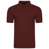 Eastmoor Jacquard Textured Stripe Polo Shirt in Port  Kensington Eastside