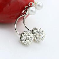 earrings set pearl imitation pearl zircon alloy classic silver golden  ...