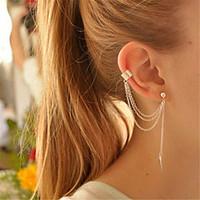 earring clip earrings jewelry women alloy 2pcs gold silver