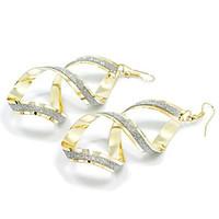 Earring Drop Earrings Jewelry Women Wedding / Party / Daily / Casual Alloy Gold / Black / Silver