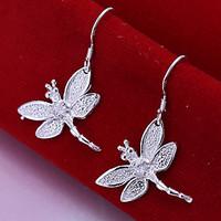 earring drop earrings jewelry women brass silver plated 2pcs silver