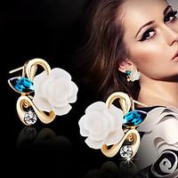 Earring Flower Stud Earrings Jewelry Women Wedding / Party / Daily Alloy 2pcs