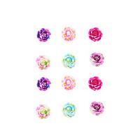 Earring Flower Stud Earrings Jewelry Women Fashion / Vintage / Punk Style / Adorable Party / Daily / Casual / Sports Resin 1set Red