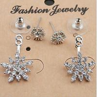 Earring Drop Earrings Jewelry Women Alloy / Cubic Zirconia / Silver Plated 2pcs Silver