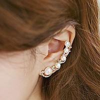 Ear Cuffs Pearl Imitation Pearl Cubic Zirconia Alloy Fashion Gold Jewelry 2pcs