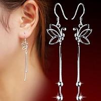 Earring Drop Earrings / Ear Cuffs Jewelry Women Daily / Casual / Sports Pearl / Sterling Silver 2pcs Silver