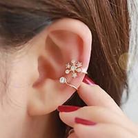 Earring Ear Cuffs Jewelry Women Wedding / Party / Daily / Casual Alloy / Rhinestone 1pc Gold / Silver