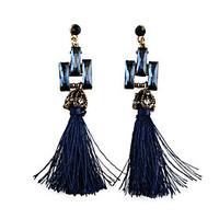 Earrings Set Jewelry Tassels Euramerican Fashion Gem Alloy Jewelry Blue Jewelry For Party Gift Casual 1 pair