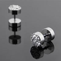 Earring Stud Earrings Jewelry Men Wedding / Party / Daily Rhinestone / Titanium Steel 1pc
