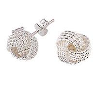 earring stud earrings jewelry women party daily alloy silver plated