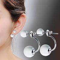 earring drop earrings jewelry women silver plated 2pcs silver