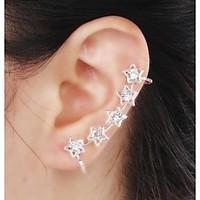 Ear Cuffs Alloy Rhinestone Simulated Diamond Birthstones Star Jewelry Wedding Party Daily Casual 1pc