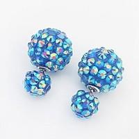 Earring Stud Earrings Jewelry Women Daily Alloy / Resin Black / White / Blue