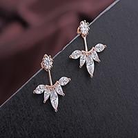 Earring Leaf Stud Earrings Jewelry Women Fashion Daily / Casual Alloy 1 pair Gold / Silver