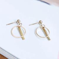 Earring Circle Drop Earrings Jewelry Women Fashion Wedding / Daily / Casual Alloy 1 pair Gold