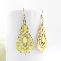 earring drop earrings jewelry women party daily alloy resin yellow blu ...