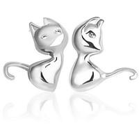 Earring Stud Earrings Jewelry Women / Men / Couples Wedding / Party / Daily Sterling Silver 1set Silver