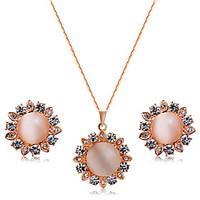 earrings set necklace pendants opal aaa cubic zirconia euramerican fas ...