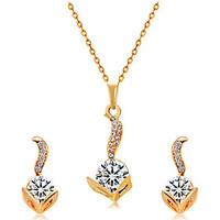 Earrings Set Necklace Pendants Imitation Diamond Euramerican Fashion Crystal Alloy Head 1 Necklace 1 Pair of Earrings ForWedding Party