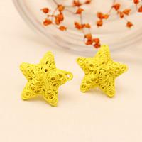 earring star jewelry 1 pair fashionable alloy yellow blue green purple ...