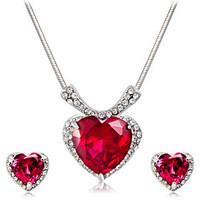 earrings set necklace charms imitation ruby euramerican fashion crysta ...