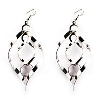 earring drop earrings jewelry women alloy 2pcs silver