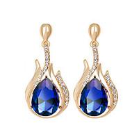 Earring Sapphire Earrings Set Jewelry Women Wedding / Party / Daily Crystal 1 pair Royal Blue / Regency