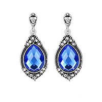 Earring Sapphire Earrings Set Jewelry Women Wedding / Party / Daily Crystal 1 pair Royal Blue / Regency