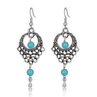 Earring Drop Earrings Jewelry Women Fashion Wedding / Party / Daily / Casual Alloy / Turquoise 1 pair Silver