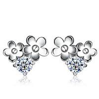 Earring Stud Earrings Jewelry Women Wedding / Party / Daily Sterling Silver 1set Silver