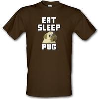 Eat Sleep Pug male t-shirt.