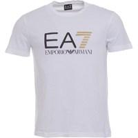 EA7 Mens Train Logo Series T-Shirt White
