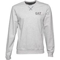 EA7 Mens Train Core ID Crew Sweatshirt Light Grey Marl