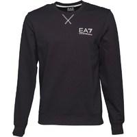 EA7 Mens Train Core ID Crew Sweatshirt Night Blue