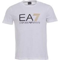 ea7 mens train logo series t shirt white