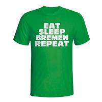 eat sleep werder bremen repeat t shirt green kids