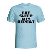 eat sleep man city repeat t shirt sky blue