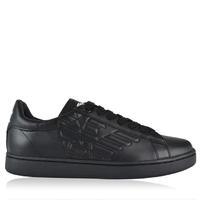 ea7 logo embossed low trainers