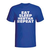 eat sleep hertha berlin repeat t shirt blue