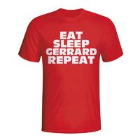 eat sleep gerrard repeat t shirt red