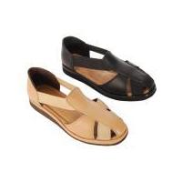 easy stretch leather sandal black size 9