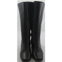 easy spirit size 55 black leather knee high boots
