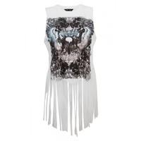 EAGLE FRINGE HEM VEST