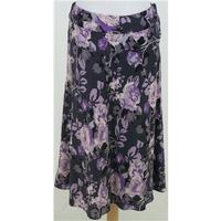 East, size 10 grey & purple floral skirt