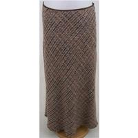 east size 14 brown mix textured skirt