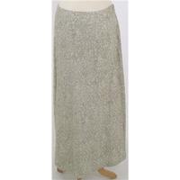 East size 12 beige linen skirt with embroidery