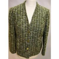 Eastex Green Tweed Effect Two Piece Suit Jacket Size 10 Skirt Size 12