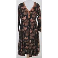 East size 12 brown mix patterned dress