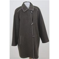 eastex size 14 brown wool cashmere blend coat
